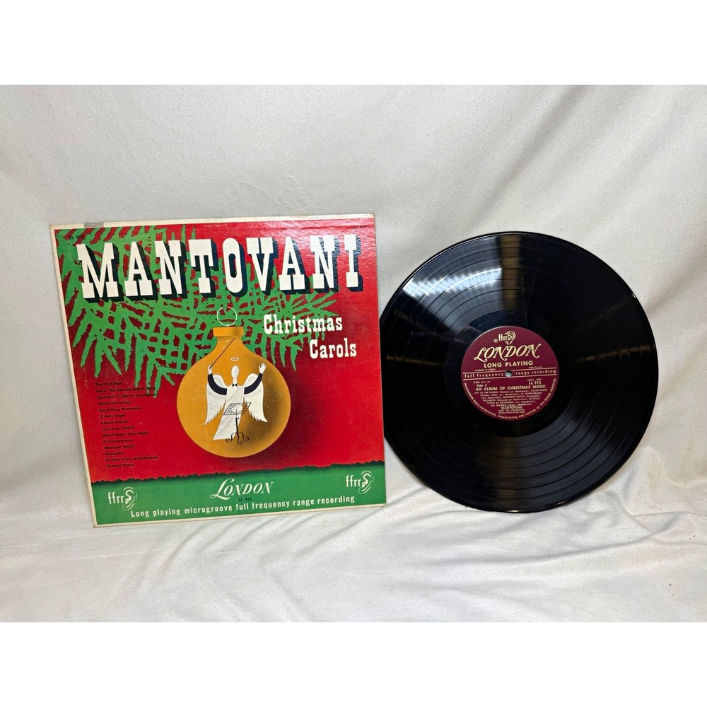 Mantovani Christmas Carols London Holiday LP Vinyl 12" Black LL 913